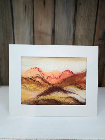 Nature's touch; Soft Textured Landscape Painting 10 x 8 inch