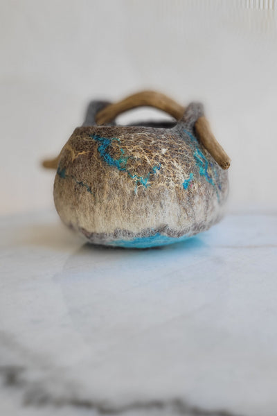 Coastal Ball Vase – Handmade Wool Vase | Coastal Home Decor & Unique Beach Gift (Copy)