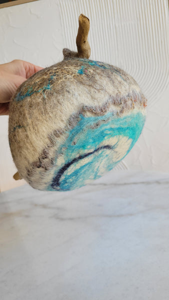Coastal Ball Vase – Handmade Wool Vase | Coastal Home Decor & Unique Beach Gift (Copy)