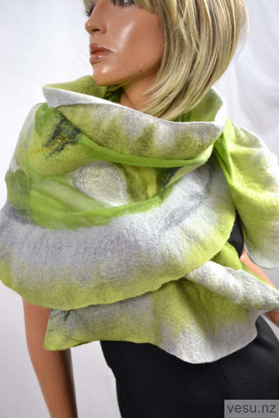Handmade silk shawl with merino wool  4528