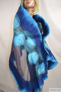 Nuno felt silk shawl