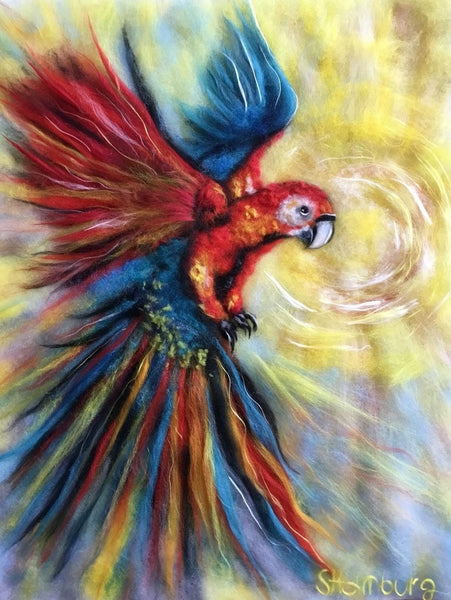 Wool Painting Workshop – Create Handmade Bird Painting with Soft Merino Wool