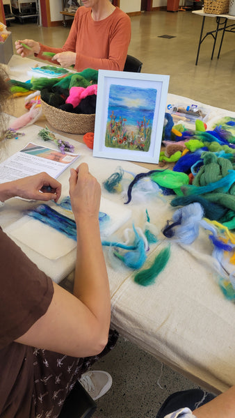 Needle Felting Workshop – Create Wildflower Meadow Art with Wool Painting Class