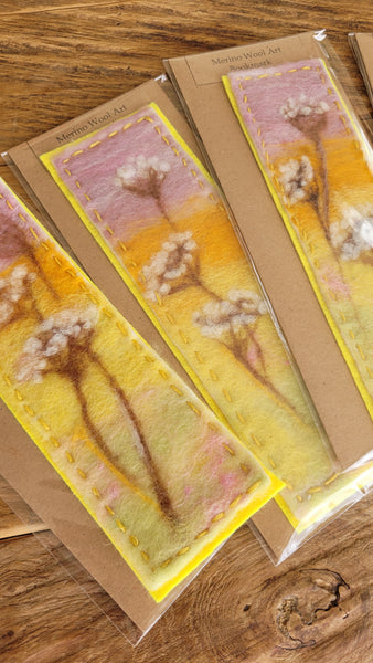 Wool Art Bookmark Spring Blossoms