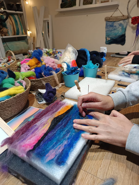 Needle Felting Workshop – Create Wool Painting With Textured Landscape Art