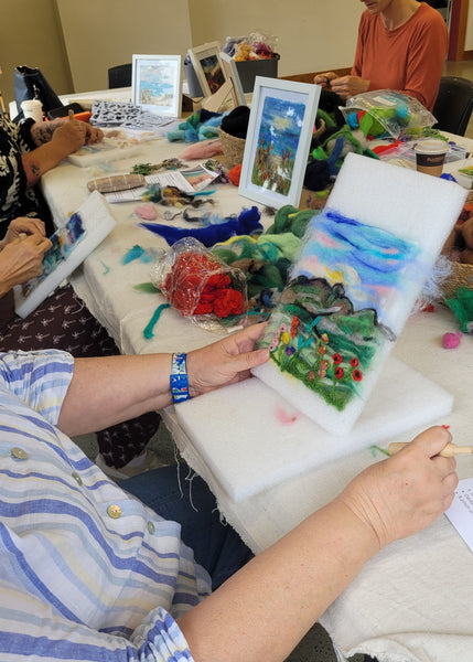 Needle Felting Workshop – Create Wildflower Meadow Art with Wool Painting Class