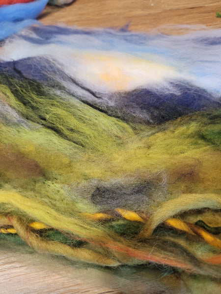 Needle Felted Landscape 3D Art | New Zealand Mountain Sunrise | Unique Merino Wool Wall Decor