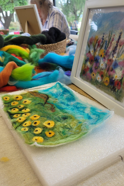 Needle Felting Workshop – Create Wildflower Meadow Art with Wool Painting Class