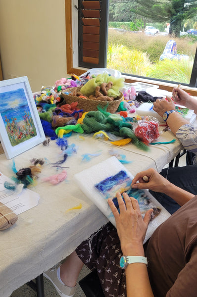 Needle Felting Workshop – Create Wildflower Meadow Art with Wool Painting Class