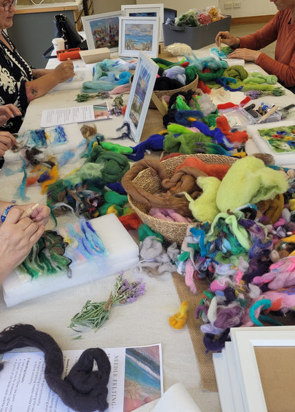 Needle Felting Workshop – Create Wildflower Meadow Art with Wool Painting Class