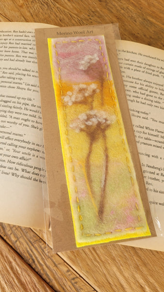 Wool Art Bookmark Spring Blossoms
