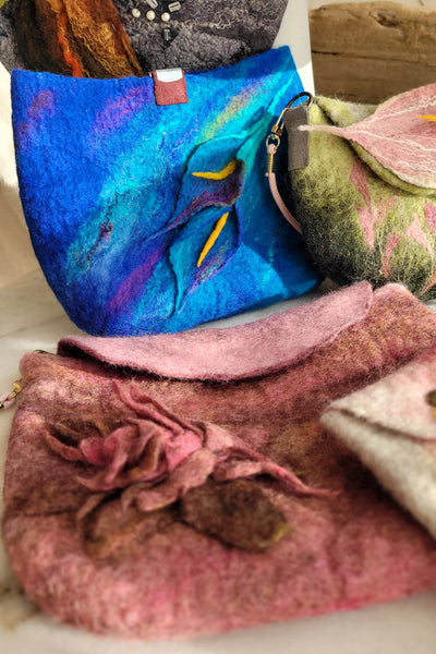 Felted Handbag / Pouch Workshop – Create Hand Felted Handbag Using Wet Felting