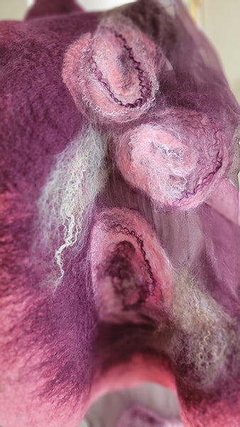 Dusty Rose Silk Scarf – Lightweight Merino Wool Wrap | Romantic Gift For Her