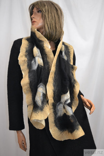 Unique scarf merino wool and silk 4407