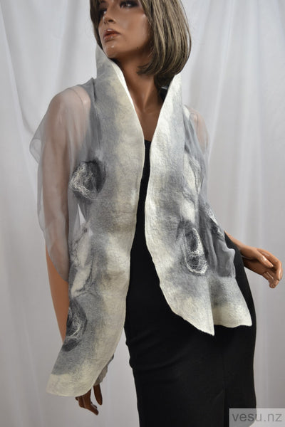 Gray scarf for evening dresses 4419