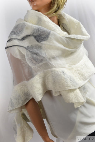 White silk shawl, for weeding,  4483