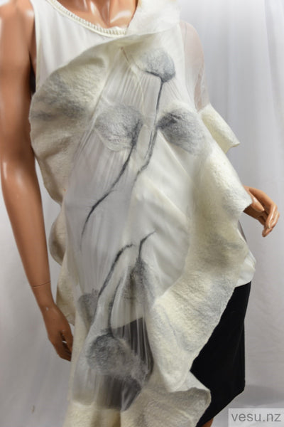 White silk shawl, for weeding,  4483