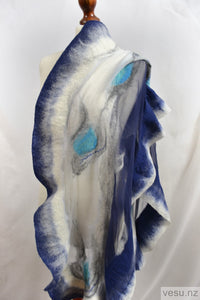 Nuno felted silk shawl