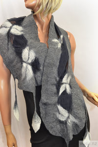 Gray silk shawl Made in New Zealand