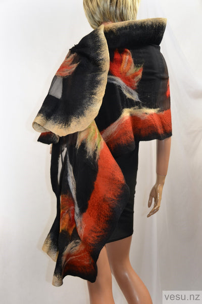 Silk shawl, unique creation 4559