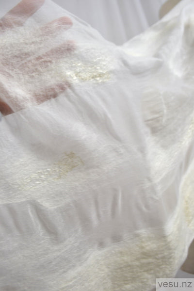 Wedding color, white shawl, unique silk creation 4588
