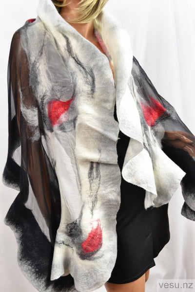 Unique fashion, handmade clothes, large shawl 4603