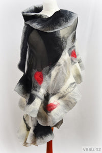 Unique fashion, handmade silk shawl