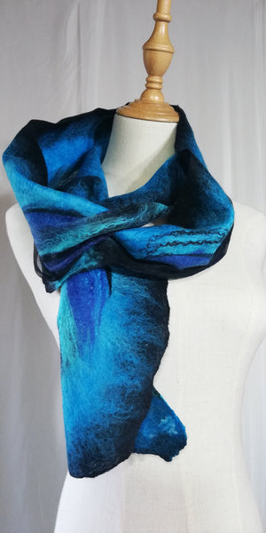 Stunning wrap, luxury look to your dress - must have it! Energetic blue of merino & silk. Cools in summer warm in winter, turquoise scarf