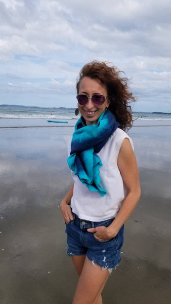 Incredible hand art scarf to the dress. Painting with merino, for every day or party. Every woman envies you. Unique design. Only one copy.