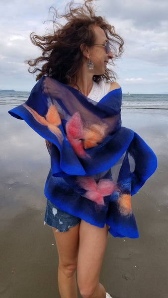 Scarves for women, women's shawls, designer scarves, unique scarves, hand scarves, handmade design on natural silk, women's shawls