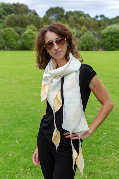 Unique wedding shawl, cape, bolero natural silk and merino wool, wearable art handmade in New Zealand, Perfect to weeding dress